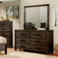thumbnail image 4 of Furniture of America Krentin Rustic Wood 6-Drawer Dresser and Mirror in Brown, 4 of 6