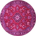 thumbnail image 1 of Ahgly Company Indoor Round Persian Pink Traditional Area Rugs, 5' Round, 1 of 4
