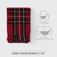 thumbnail image 4 of EVERGRACE Stewart Red Christmas Plaid Chenille Throw Blanket for Couch, Super Soft Cozy Tartan Checkered Throw Blanket with Tassels, Lightweight Plush Chenille Knit Throw for Christmas Decor, 60"x80", 4 of 8