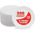 thumbnail image 1 of shiyou-Products Paper Plates - Uncoated White Plate - Use for Foodware, Events, Activities, Crafts Projects and More - Environmentally Friendly - Recyclable and Disposable - 6-Inches - 200 Pack, 1 of 4