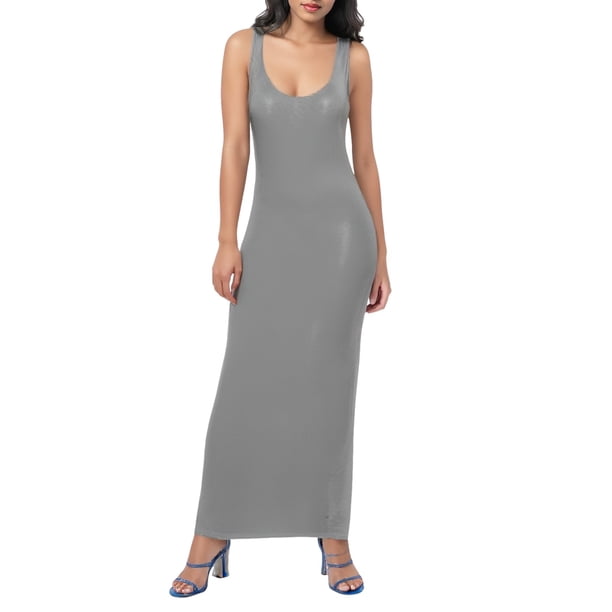 Falda larga y chaleco sexy de color liso para mujer - Vestido de moda, tejido de poliéster, tallas S-XXXL para fiestas, citas y ocasiones informales