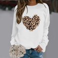 thumbnail image 2 of Valentines Day Sweatshirts for Women Lover Heart Graphic Printed Casual O Neck Long Sleeve Shirts Valentine Gift Relaxed Fit Tops Outfits, 2 of 4