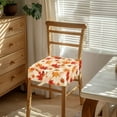 thumbnail image 2 of SEANATIVE Thanksgiving Chair Covers for Dining Chairs Set of 4 Fall Chair Seat Cover Square Chair Cushion Covers for Dining Room Living Room Maple Leaves Chair Slipcovers Holiday Party Decor, 2 of 7