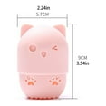 thumbnail image 5 of Porte-éponge Réutilisable Lavable en Forme de Chat Porte-éponge Cosmétique Porte-Éponge Étui de Voyage en Silicone, 5 of 5