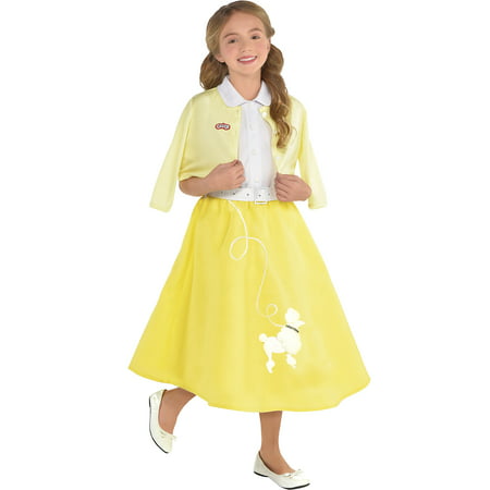 Suit Yourself Grease Sandy Olsson Summer Nights Costume for Girls, Size Medium, Includes a Poodle Dress and a Sweater