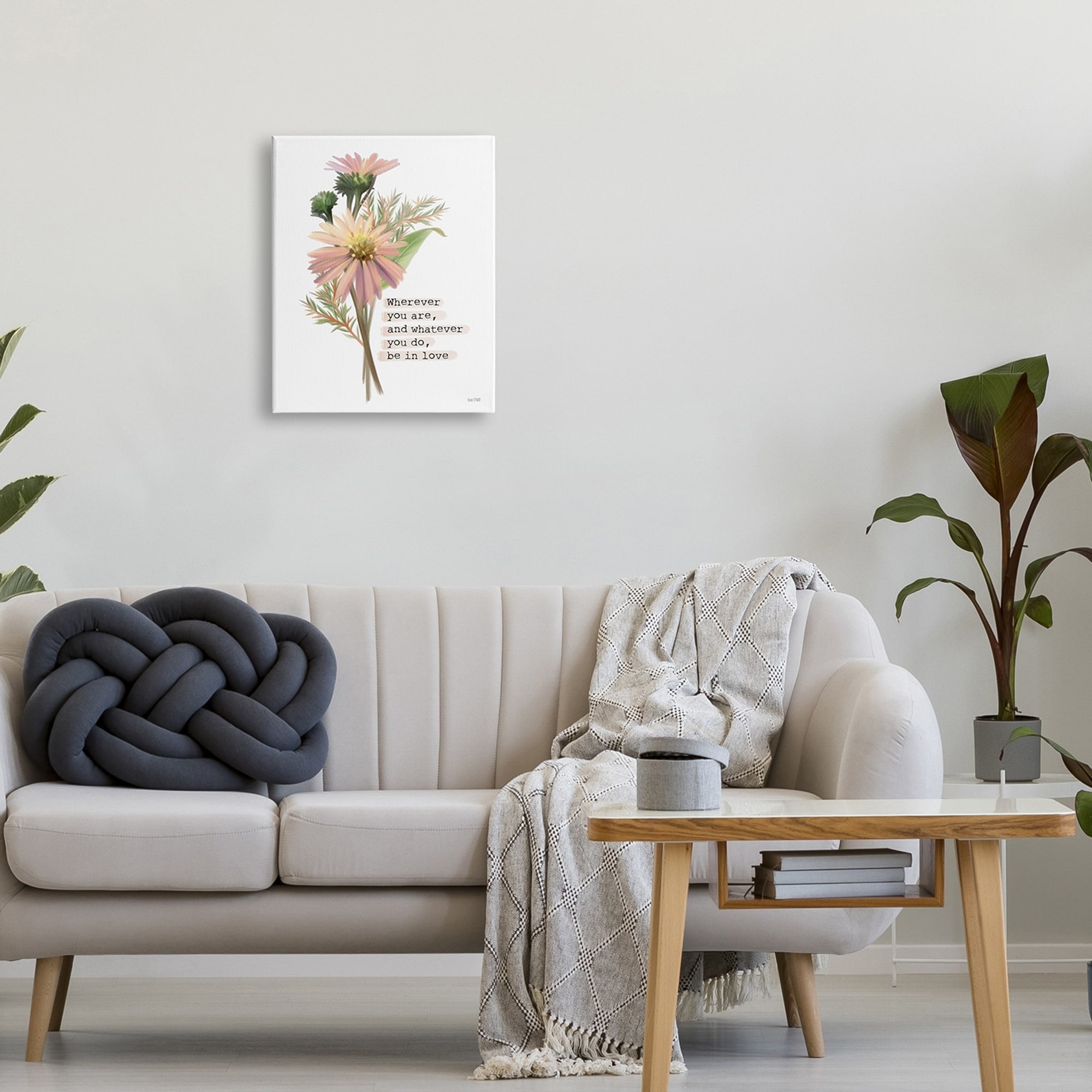 Stupell Industries Wherever, Whatever Be In Love Quote Pink Flowers, 30 x 40, Design by House Fenway