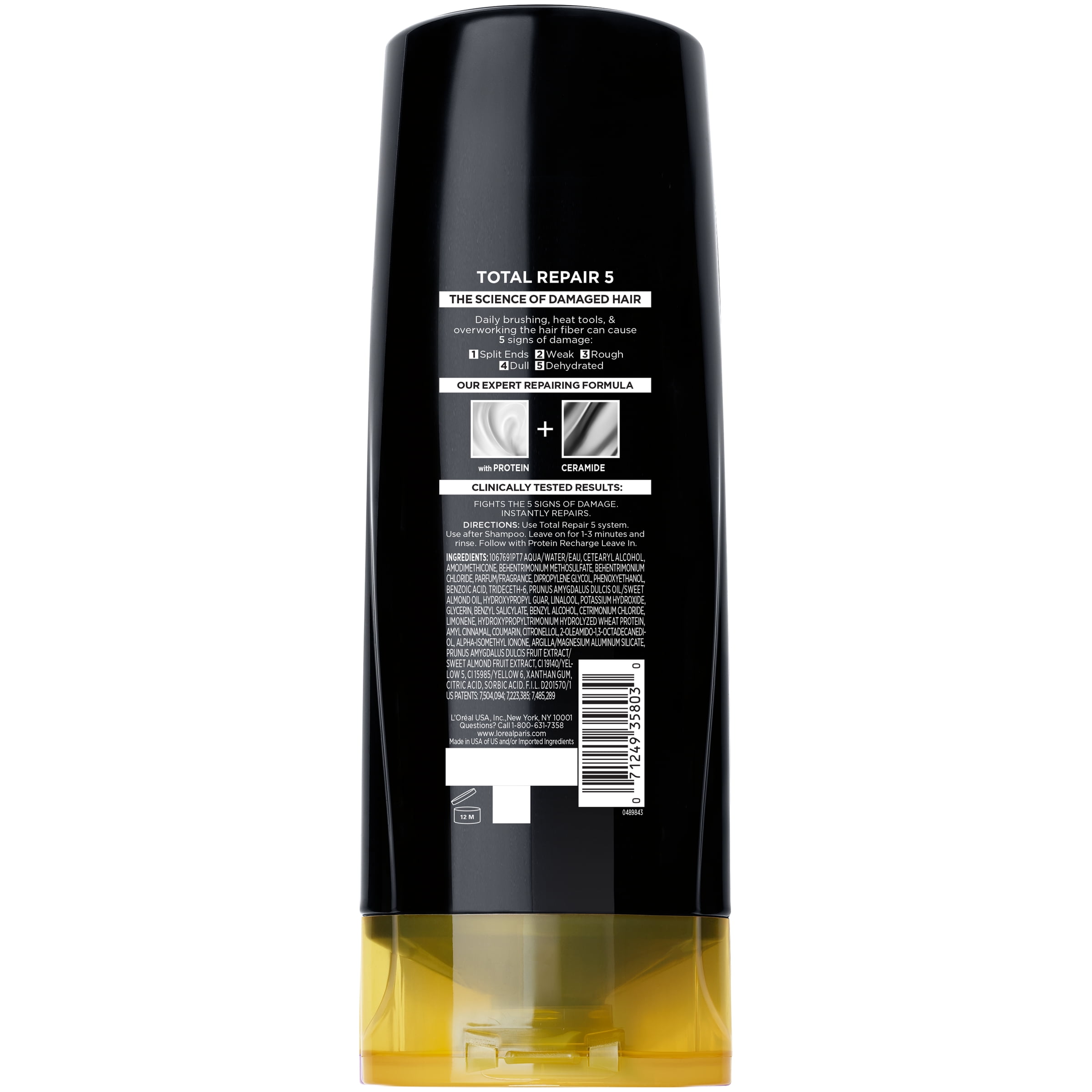 L'Oreal Paris Elvive Total Repair 5 Smoothing & Straightening Repairing Conditioner for Damaged Hair, 20 fl. oz.