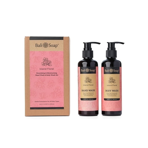 Bali Soap Island Floral Nourishing & Moisturizing Hand & Body Wash, Twin Pack