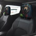 thumbnail image 4 of Headrest Covers for Cars Accessories Interior for Women Men 2Pcs - Vintage Wolf Warrior Head Rest Cover for Car Decorations, Car Headrest Cover for Car Decor Interior, 4 of 8