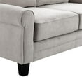 thumbnail image 4 of Serta Copenhagen 61" Round Arm Fabric Loveseat with Storage Light Gray, 4 of 17