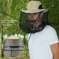 thumbnail image 3 of Mosquito Head Net Hat Anti-Mosquito Hat Cap Adjustable Convenient Folding Sun Fishing Hats, 3 of 9