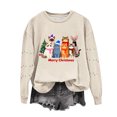 thumbnail image 5 of SELONE Sweatshirt for Women Oversized Crew Neck Merry Christmas Holiday Pullover Long Sleeve Shirt Loose Outerwear, 5 of 5
