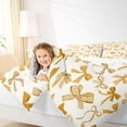 thumbnail image 3 of Erosebridal Yellow Polka Dots Bow Twin Comforter Sets 3-Piece for Teens Girls,Kids Kawaii Ribbon Bowtie Bedding Set,Super Cozy Room Decor, 3 of 6