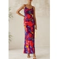 thumbnail image 4 of Vestido largo PRETTYGARDEN para mujer, ajustado con estampado floral, verano 2025, 4 of 9