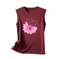 thumbnail image 5 of VKOYWKM Pink Ribbon Tank Tops for Women Breast Cancer Awareness Tank Top Sleeveless Shirts Breast Cancer Survivor Inspirational Tank Top, 5 of 5