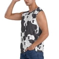 thumbnail image 3 of Zufioo Black And White Sheeps Men's Tank Top,Men's Sleeveless Muscle Shirts,Basic Sleeveless T Shirts Casual Active Hipster Tank Top,Moisture Wicking Odor Protection-Small, 3 of 7
