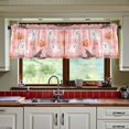 thumbnail image 3 of Yayeee Kitchen Curtains Set of 2 Light Filtering 57"x36" Over Sink Window Panels, Cute Pink Halloween, 3 of 7
