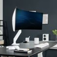 thumbnail image 2 of VIVO White Single Pneumatic Monitor Desk Mount, Fits Ultrawides up to 49", 2 of 2