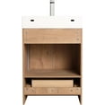 thumbnail image 4 of Blossom Capri 24" Freestanding Vanity in Classic Oak | Acrylic Sink | LED Wood Cabinet | Soft-Close Storage, 4 of 10