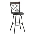 Mainstays Metal Crosshatch Back Adjustable Height Swivel Barstool