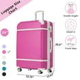 Lightweight Pink Vintage Luggage Expandable 24 IN Suitcase Spinner