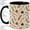 Black, variant on Vintage Writing Accent Mug, 11oz Ceramic Coffee Cup for Writers