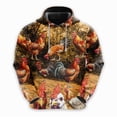 thumbnail image 3 of Sudadera con capucha de estilo hip hop para hombre y mujer, sudadera con estampado 3D de pollo, estilo Harajuku, informal, ropa de calle, 3 of 5