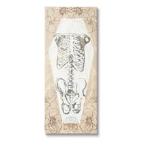 Stupell Industries Floral Skeleton Halloween Layered Graphic Art Gallery Wrapped Canvas Print Wall Art, Design by Lil' Rue