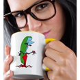 thumbnail image 2 of 3drose, Silly Lady Vampire Cartoon, 15oz Two-tone Yellow Mug, 2 of 6