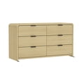 thumbnail image 6 of Grace Modern 60 Double Dresser with 6 Drawers in Natural Oak and Black, 6 of 10