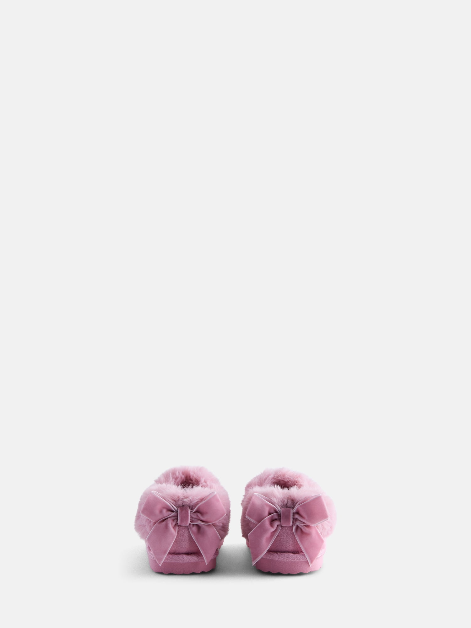 Wonder Nation Baby, Toddler, Little and Big Girls Faux Fur Trim Slippers