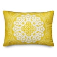 thumbnail image 2 of Creative Products Yellow and White Circle Mandala 14x20 Indoor / Outdoor Pillow, 2 of 3
