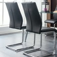 thumbnail image 5 of Royard Oaktree Dining Chairs Set of 4, PU Leather Armless Upholstered Chairs with C-Shaped Base, 5 of 6