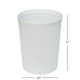 thumbnail image 6 of Mainstays Frosted Plastic Bathroom White Wastebasket, 2.1 gal, 6 of 6