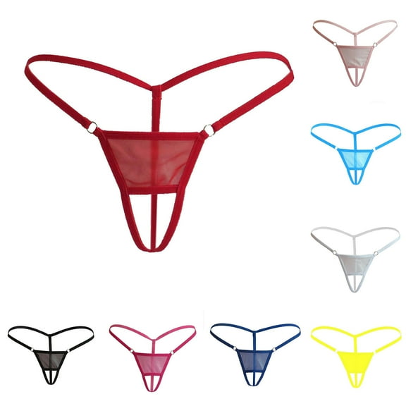 Summer Savings Bovxnpu Womens Underwear Plus Size Panties, Women's Low Rise G-string Thong Panty Underwear, Women's Exposed Buttocks Low Waist Solid Color Mini Thong Free Size