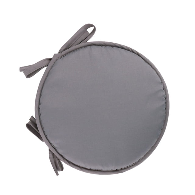 Matsuzay Cómodo cojín para silla para bistros, con lazos duraderos para un ajuste seguro, algodón que no se decolora. Decoración del hogar gris claro
