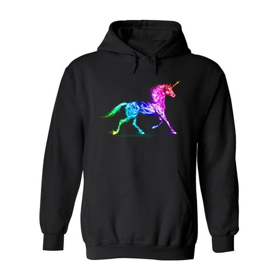 Multicolor Fire Unicorn Hoodie Men -Image by Shutterstock, Male Medium