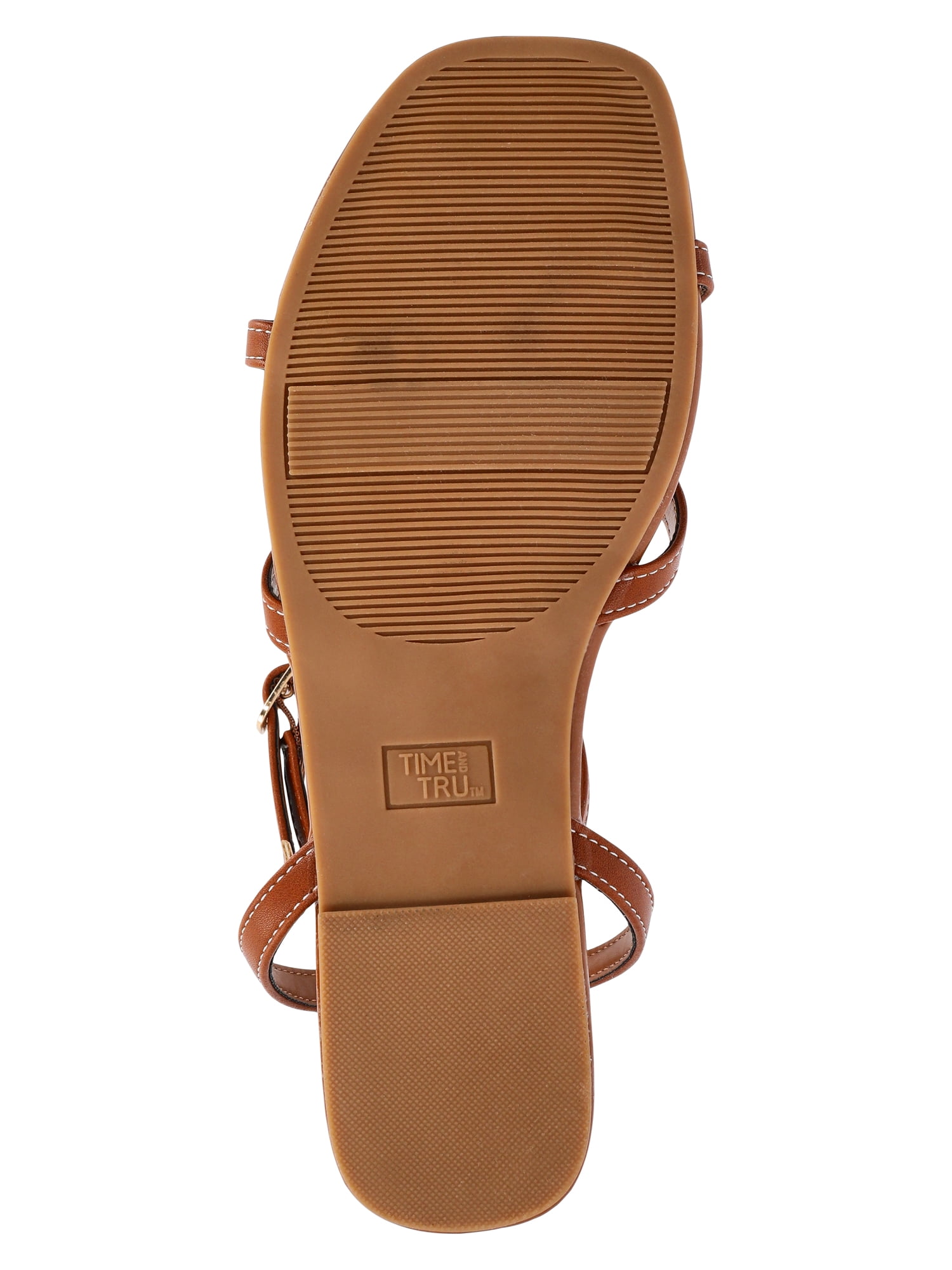Time and Tru Women's Strappy Flat Sandals