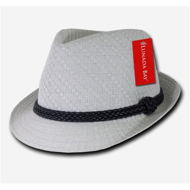 Decky 557PLLGY07 Paper Straw Fedora Hat, Large & Extra Large Light