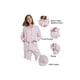 thumbnail image 4 of Apparonia Conjuntos de Pijama para Mujer Ropa de Dormir de Algodón Camisa de Manga Larga con Botones Al Frente y Pantalón Ropa de Dormir Cuello con Solapa Pjs Conjuntos de Descanso Rayas Rosas M, 4 of 5