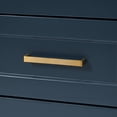 thumbnail image 2 of ARIEL 61" Midnight Blue Bathroom Vanity 1.5" Edge Pure White Quartz Countertop & Splash, Rectangular Sink, 2 Soft Closing Doors, 9 Full Extension Dovetail Drawers, Toe Kick, Satin Brass, 2 of 9