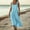Light Blue#02, variant on Summer Dresses for Women Plus Size Crewneck Slim Waist Sleeveless Flowing Spaghetti Strap Round Hole Maxi Dress Casual Solid Oversized Round Neck Loose Long Dress