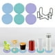 thumbnail image 1 of Juego de Individuales de Algodón Tejido Redondos (6 Piezas) con Portaindividuales | Manteles y Posavasos Modernos Resistentes al Calor | Antideslizantes, Duraderos, Diámetro de 4.3 Pulgadas, 1 of 6