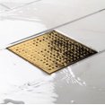 thumbnail image 4 of Oatey Designline 6 in. x 6 in. Stainless Steel Square Shower Drain with Square Pattern Drain Cover in Brushed Gold, 4 of 6