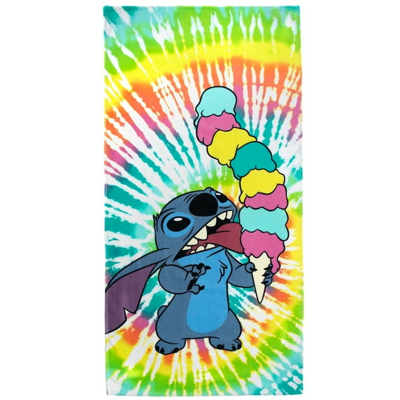 Disney Lilo and Stitch Oversized Tie Dye 34"x64" Beach Towel