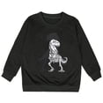 thumbnail image 1 of PMVFHDE Liquidation Mode Enfant Chandails à Capuchon & Chandails en Molleton Mode Enfant Personnalité Décontractée Ample Imprimé Col Rond Sans Capuche Manches Longues Chandail en Molleton Noir,160, 1 of 3