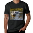 thumbnail image 2 of Wuche Crocodiles in the pond, shirt design art display, T-shirt children's gift casual breathable men, women, boys and girls Black, 2 of 4
