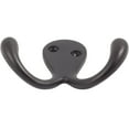 thumbnail image 3 of Double Robe Hook, 2-1/8" High, 1" Projection, Matte Black by Stone Harbor Hardware, 3 of 4