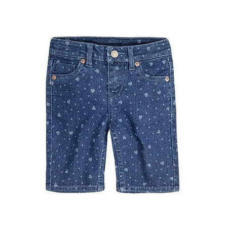 

Levi s Toddler Baby Girls Size 2T Sully Sweetie Denim Bermuda Shorts Dark Blue with Hearts