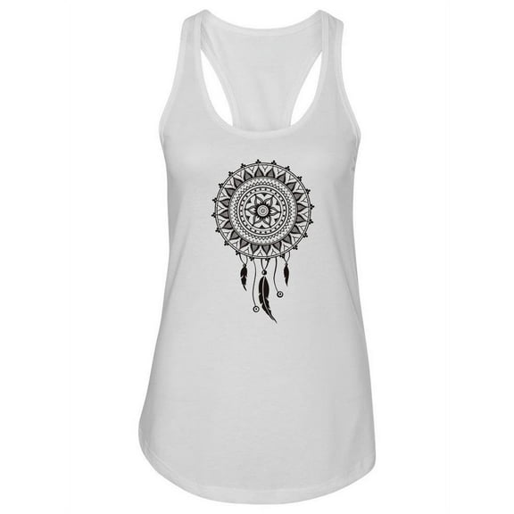 Black Mandala Dreamcatcher. Tank Women -Image by Shutterstock, Female Small